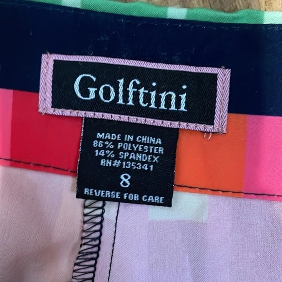 Golftini women’s skort 8 medium skirt golf athletic stretch pattern mini pockets - Picture 9 of 11